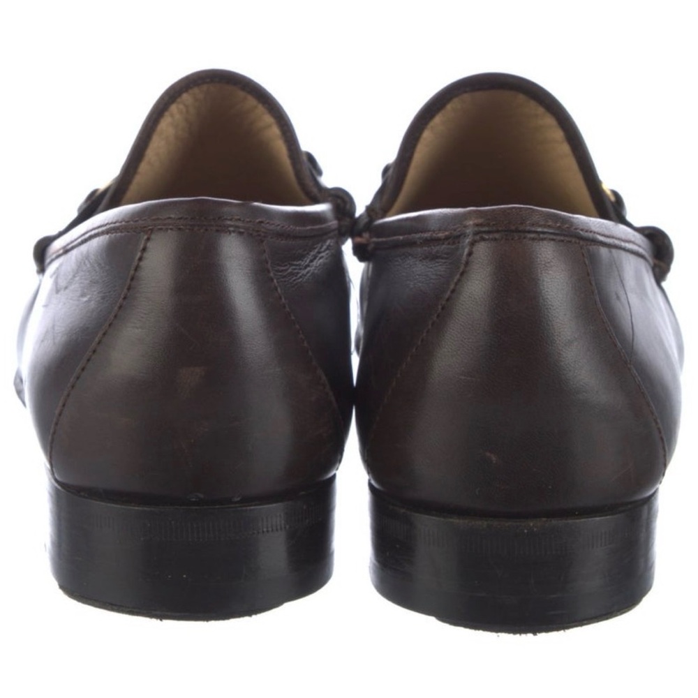 Gucci Men's Horsebit Loafers Brown Leather Size 10.5 US - Picture 4 of 5